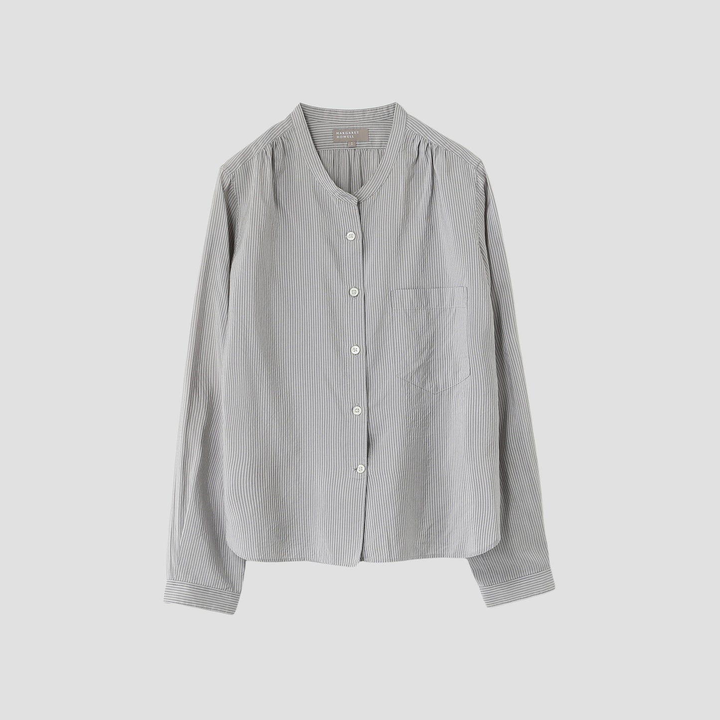 COTTON SILK STRIPE SHIRT