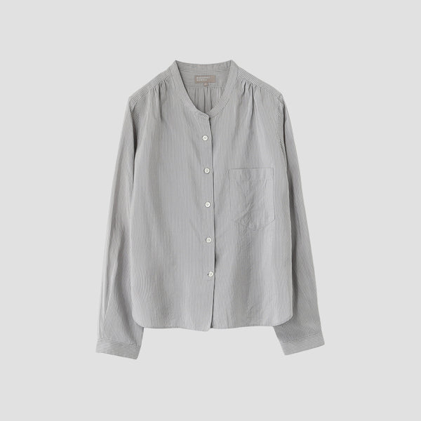 COTTON SILK STRIPE SHIRT