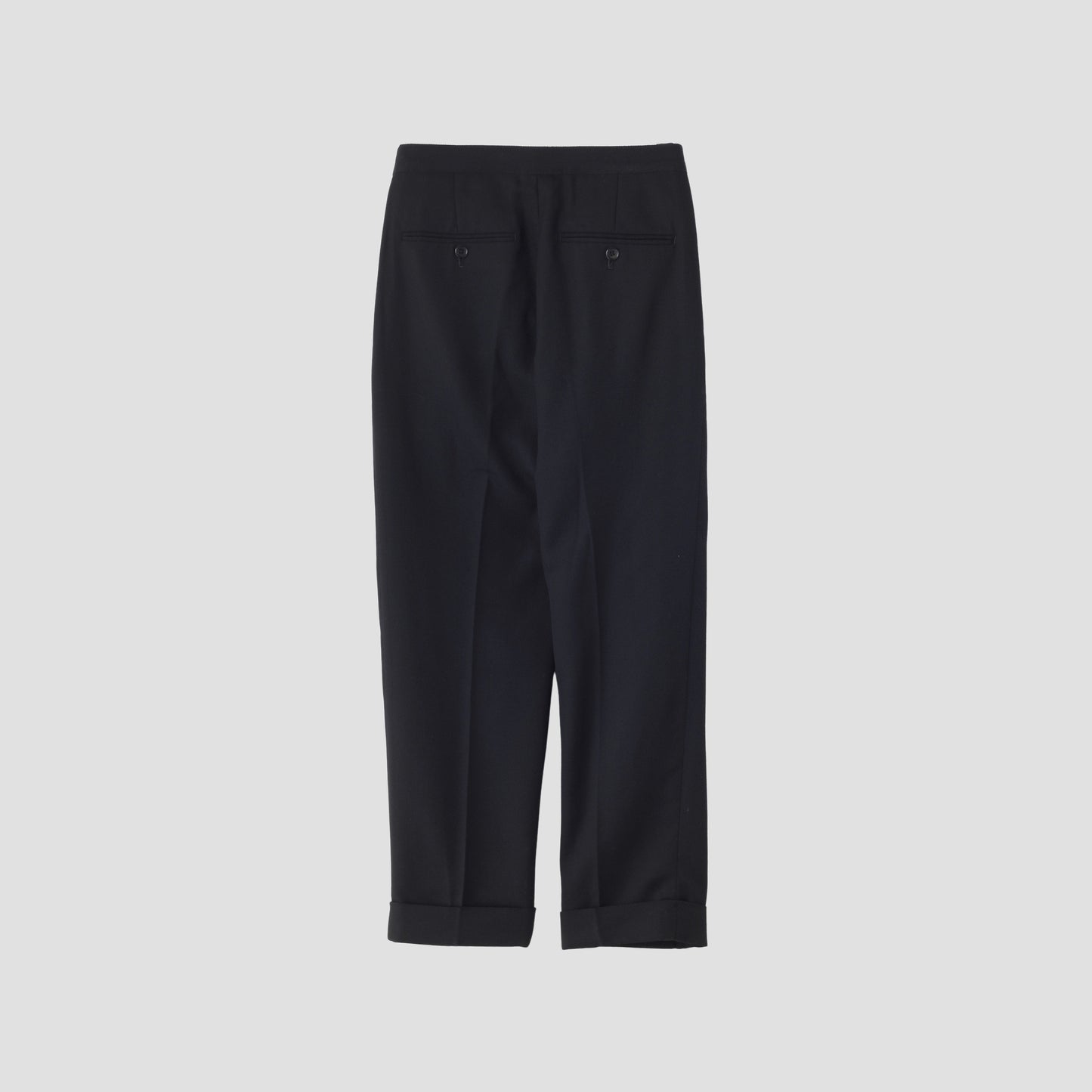 COMPACT BARATHEA WOOL TROUSERS