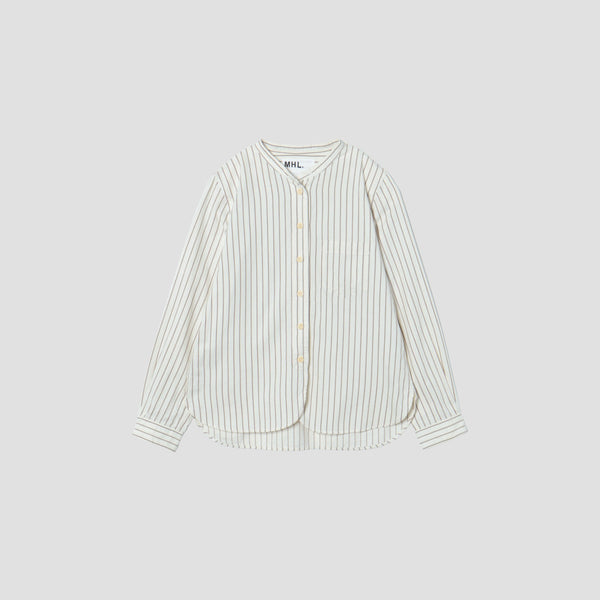 COTTON WOOL STRIPE SHIRT