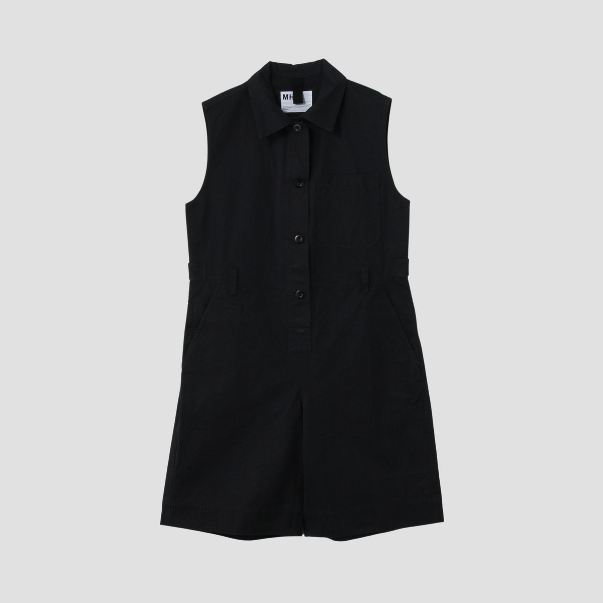 WASHED COMPACT COTTON TROUSERS