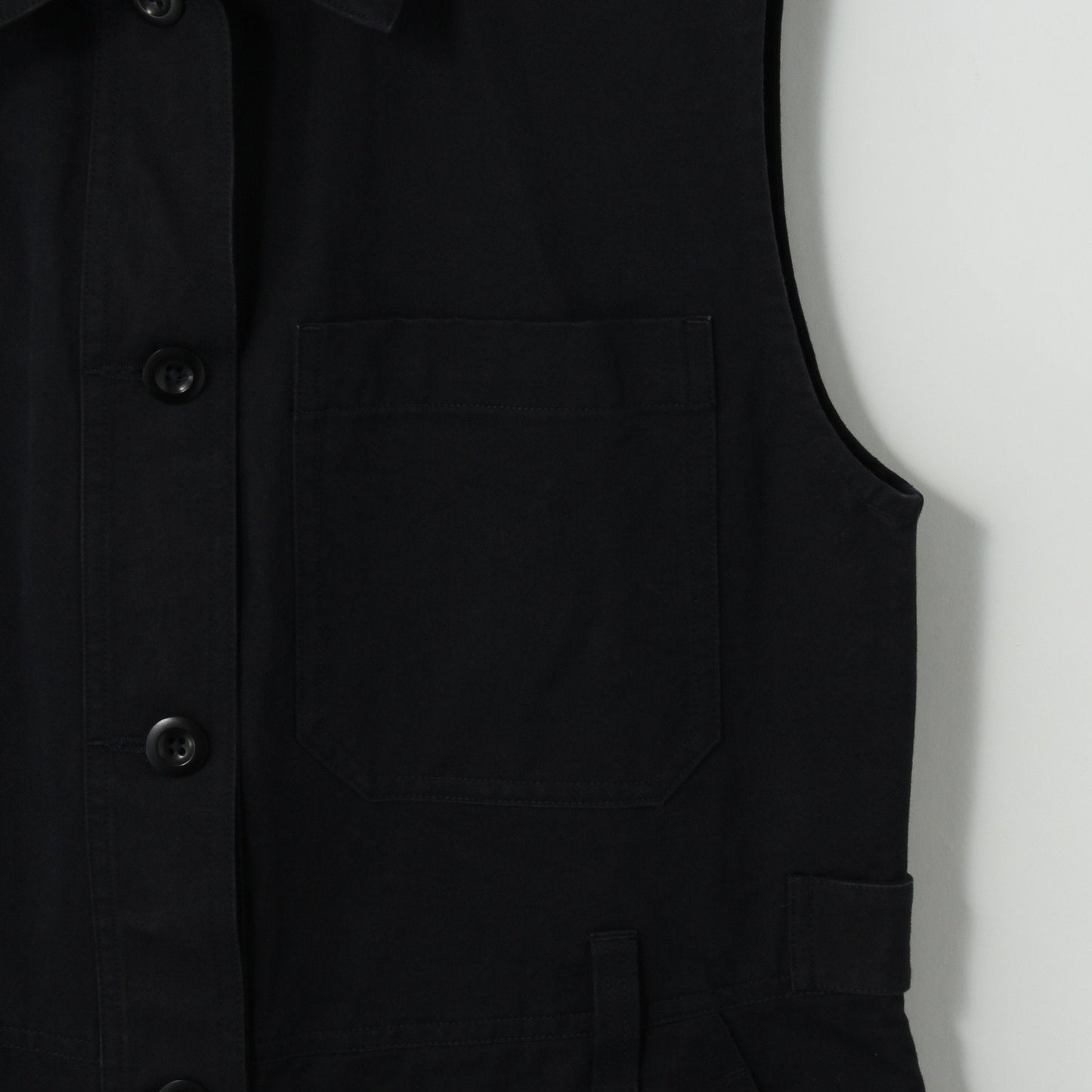 WASHED COMPACT COTTON TROUSERS