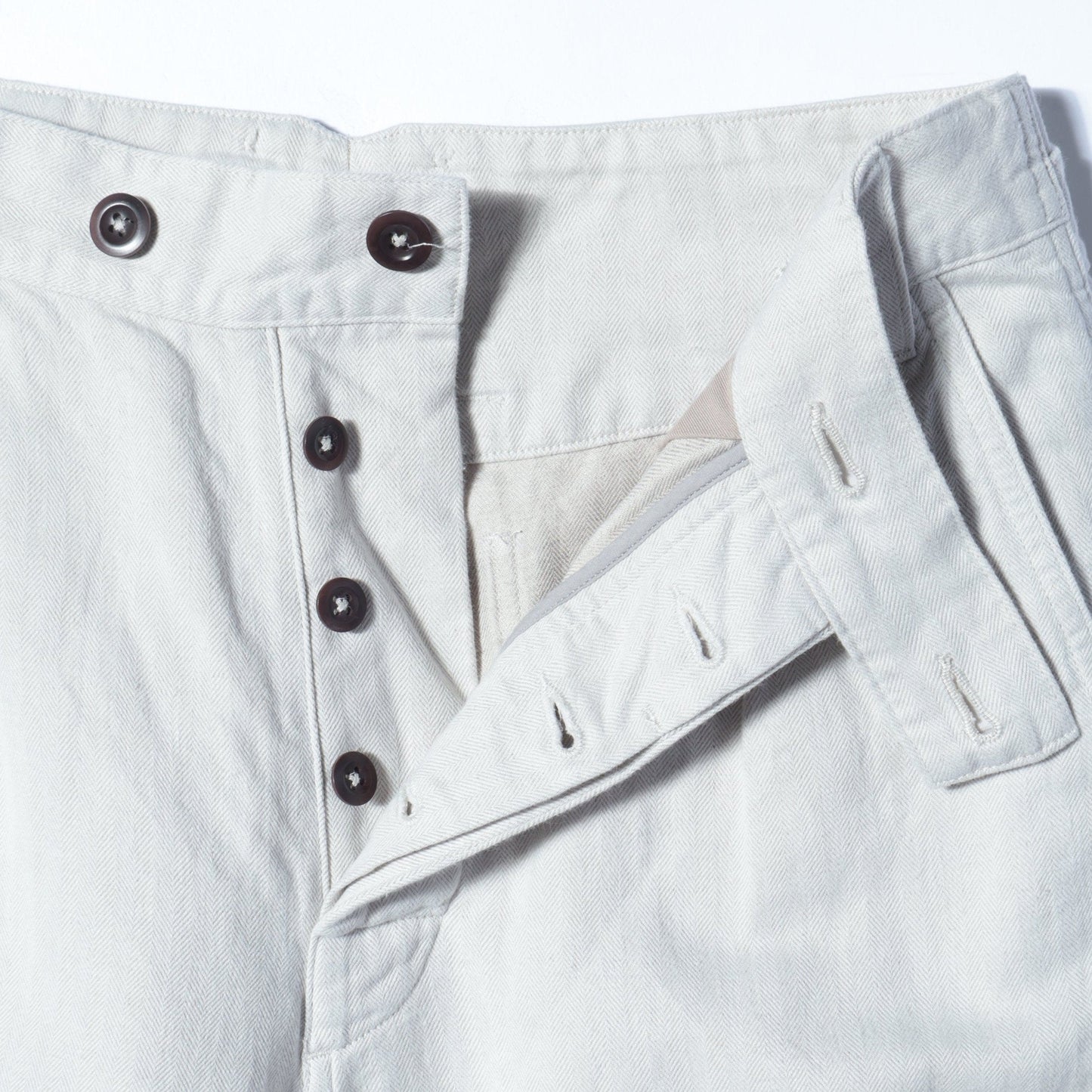 COTTON LINEN HERRINGBONE(MHL SHOP限定) TROUSERS