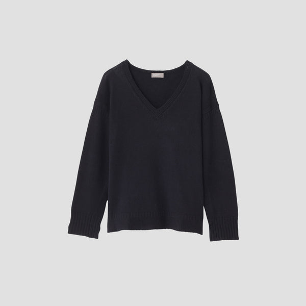 V NECK GUERNSEY KNIT