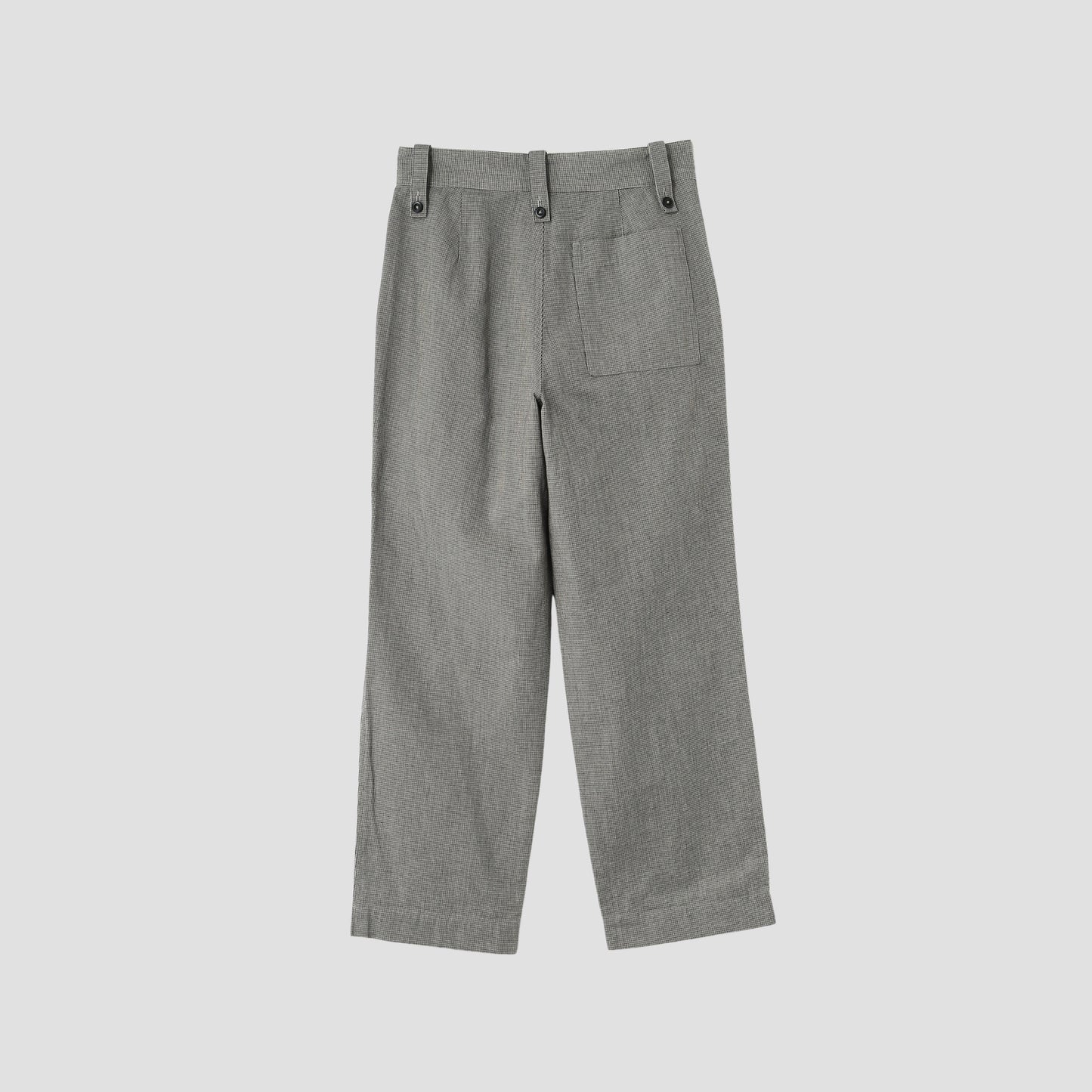 CHEF CHECK COTTON LINEN TROUSERS