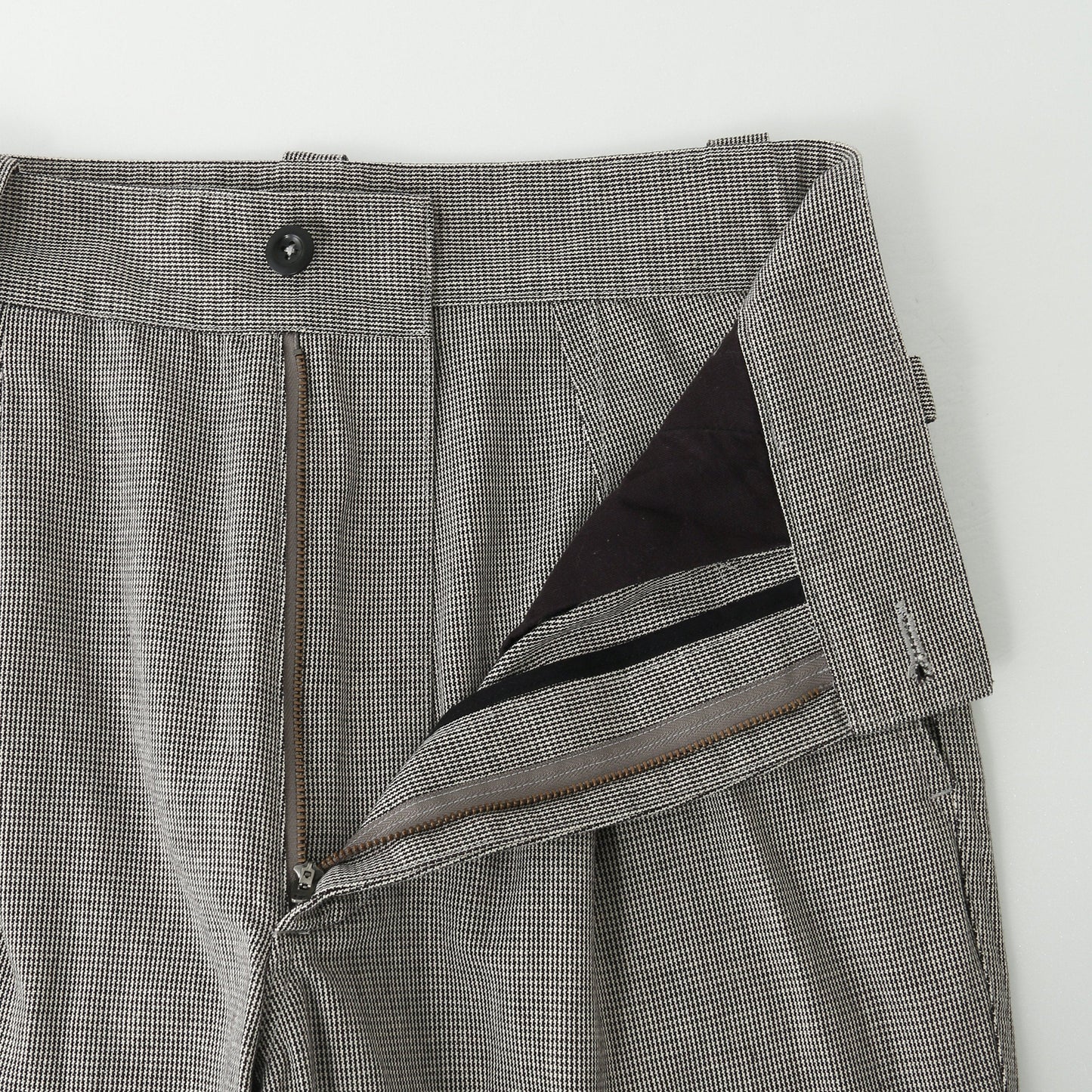 CHEF CHECK COTTON LINEN TROUSERS