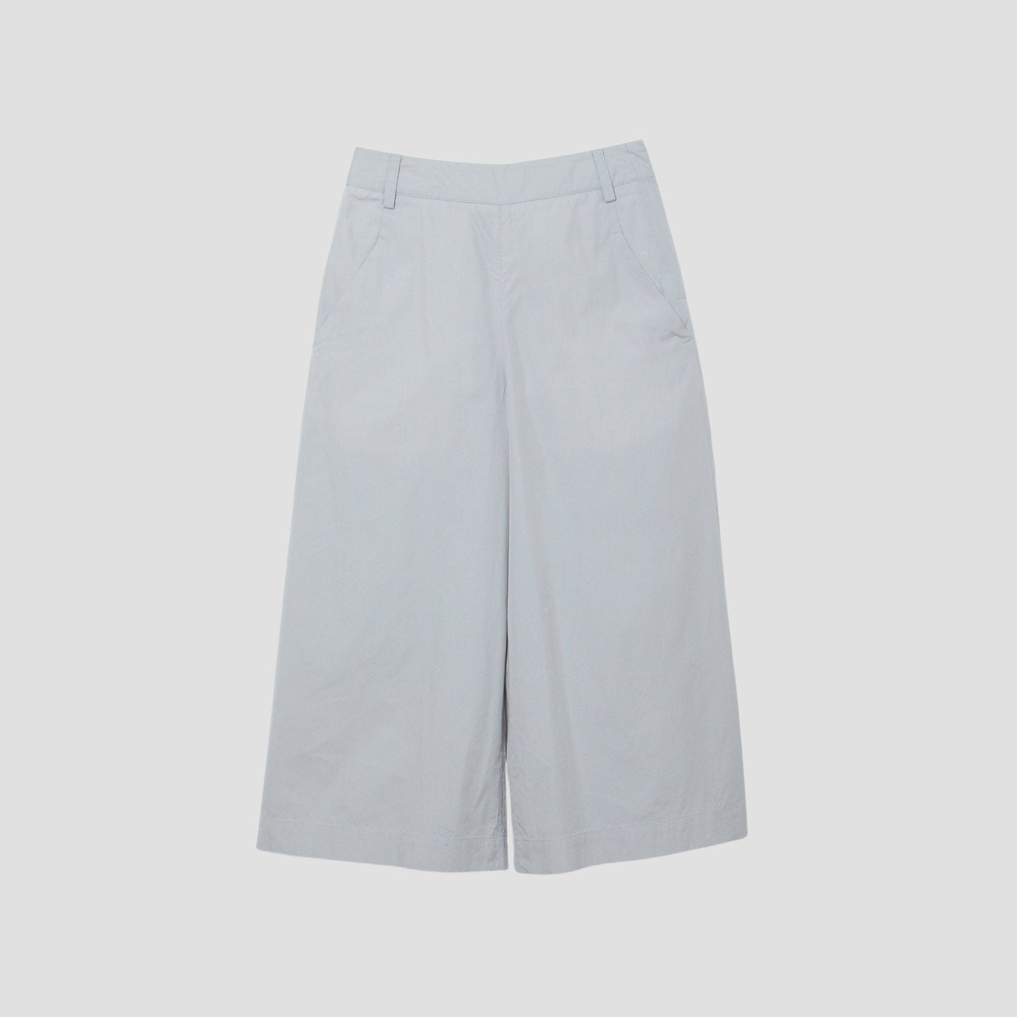 COTTON SILK POPLIN TROUSERS