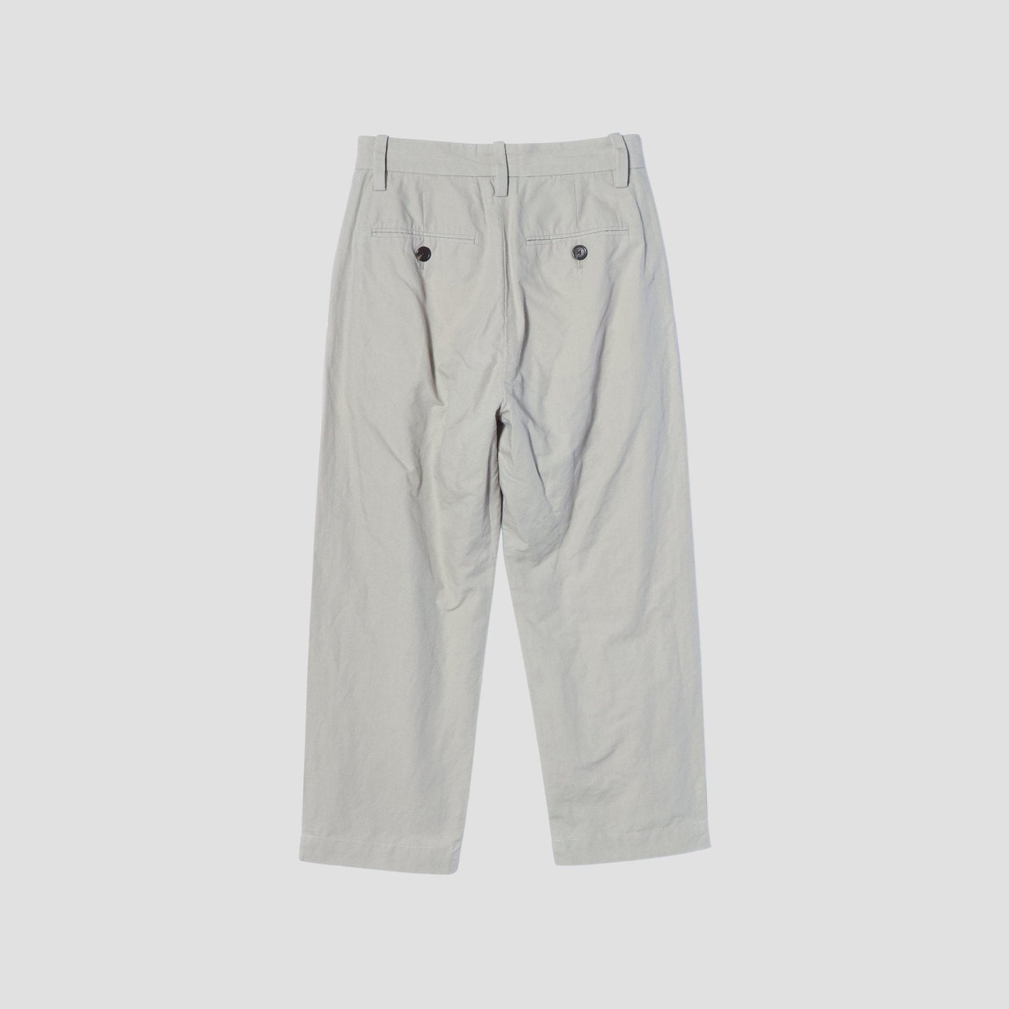 PLAIN WEAVE COTTON LINEN TROUSERS
