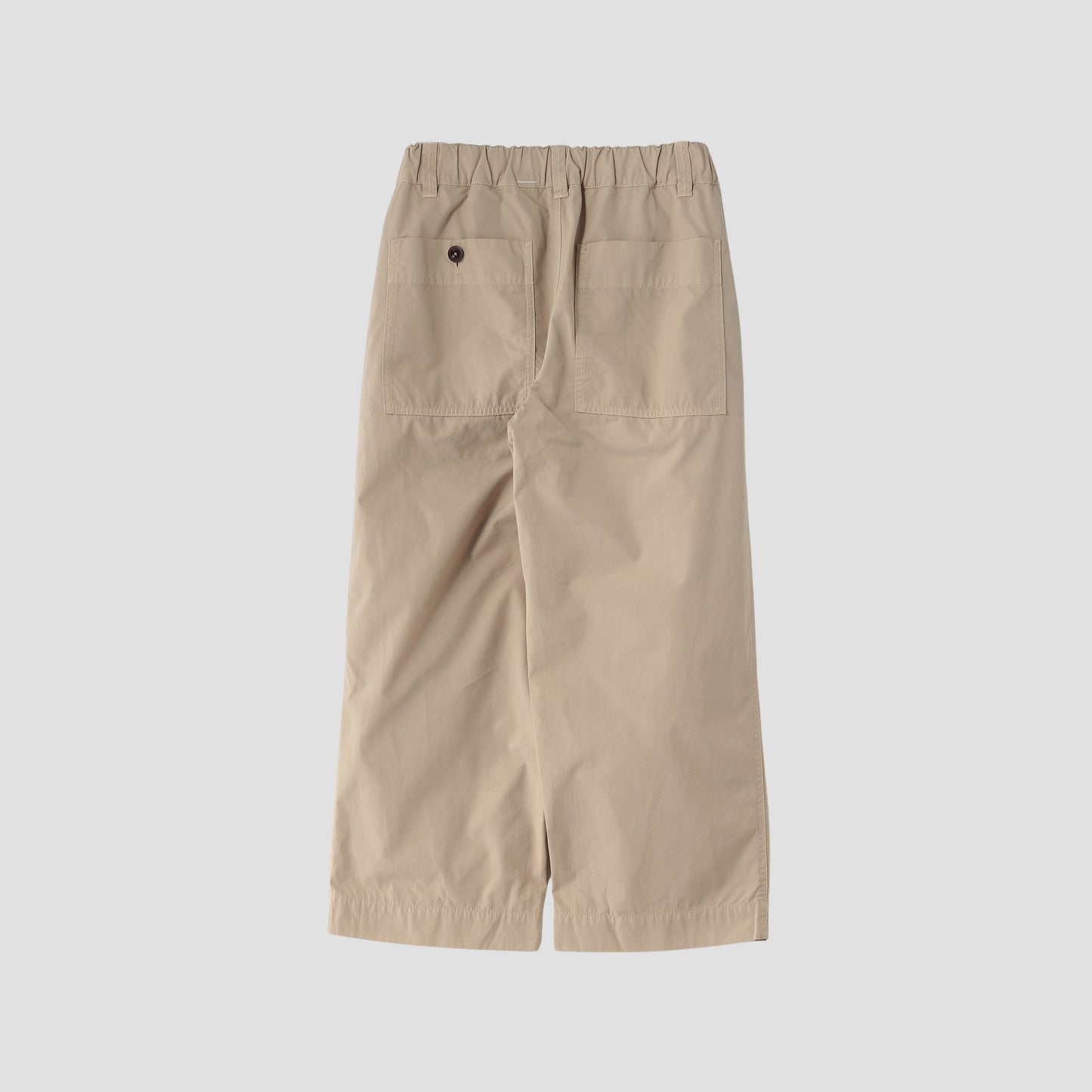 FINE COMPACT COTTON POPLIN TROUSERS