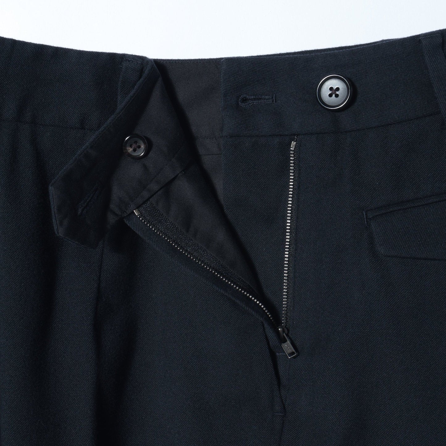 BRUSHED COTTON WOOL TROUSERS