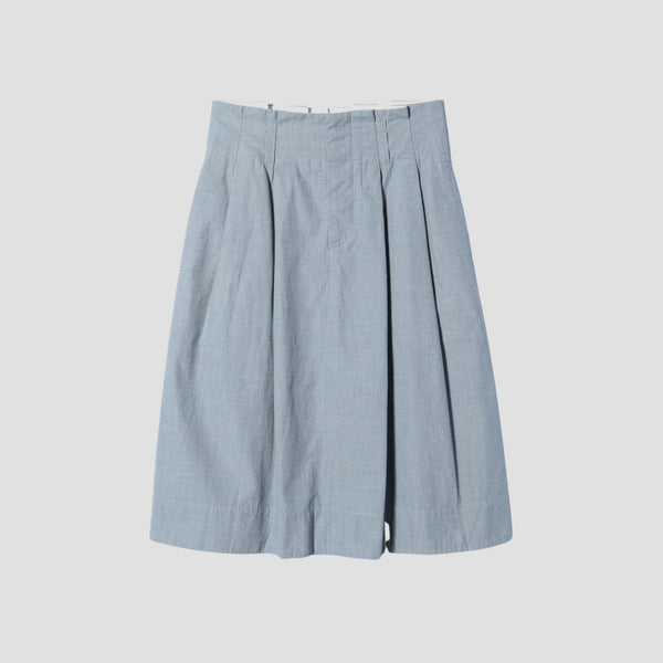 YARN DYE COTTON SHIRTING SKIRT