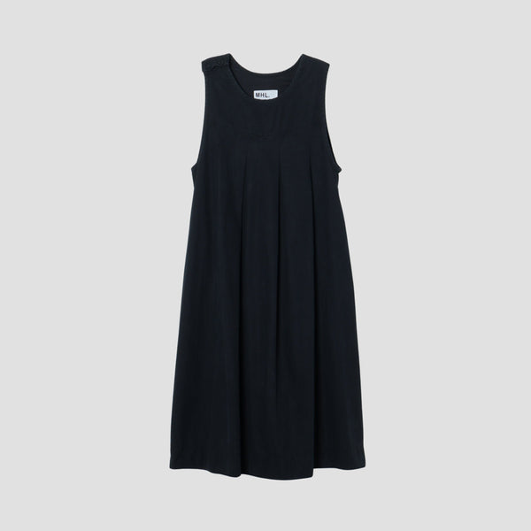 TWISTED ORGANIC COTTON TWILL DRESS