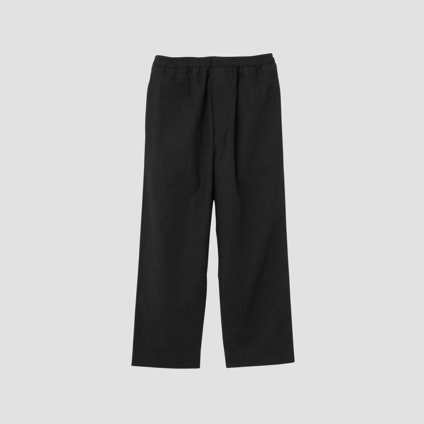 STRIPED DENSE COTTON POPLIN TROUSERS