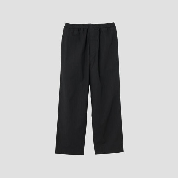STRIPED DENSE COTTON POPLIN TROUSERS