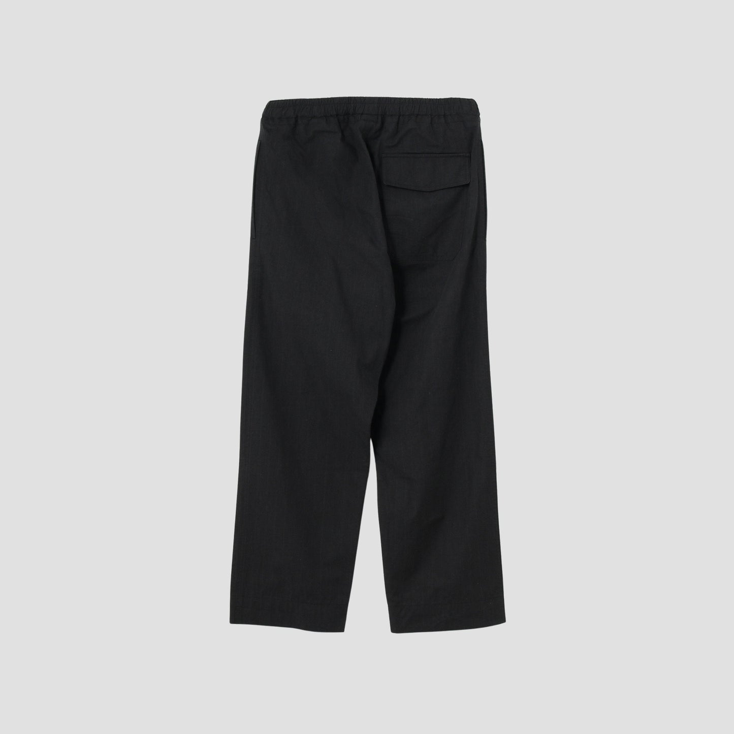 STRIPED DENSE COTTON POPLIN TROUSERS