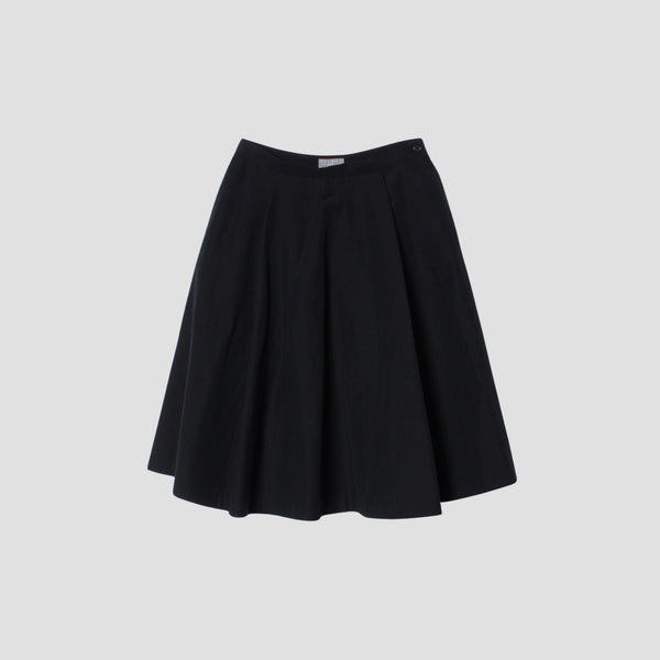 WOOL LINEN POPLIN SKIRT
