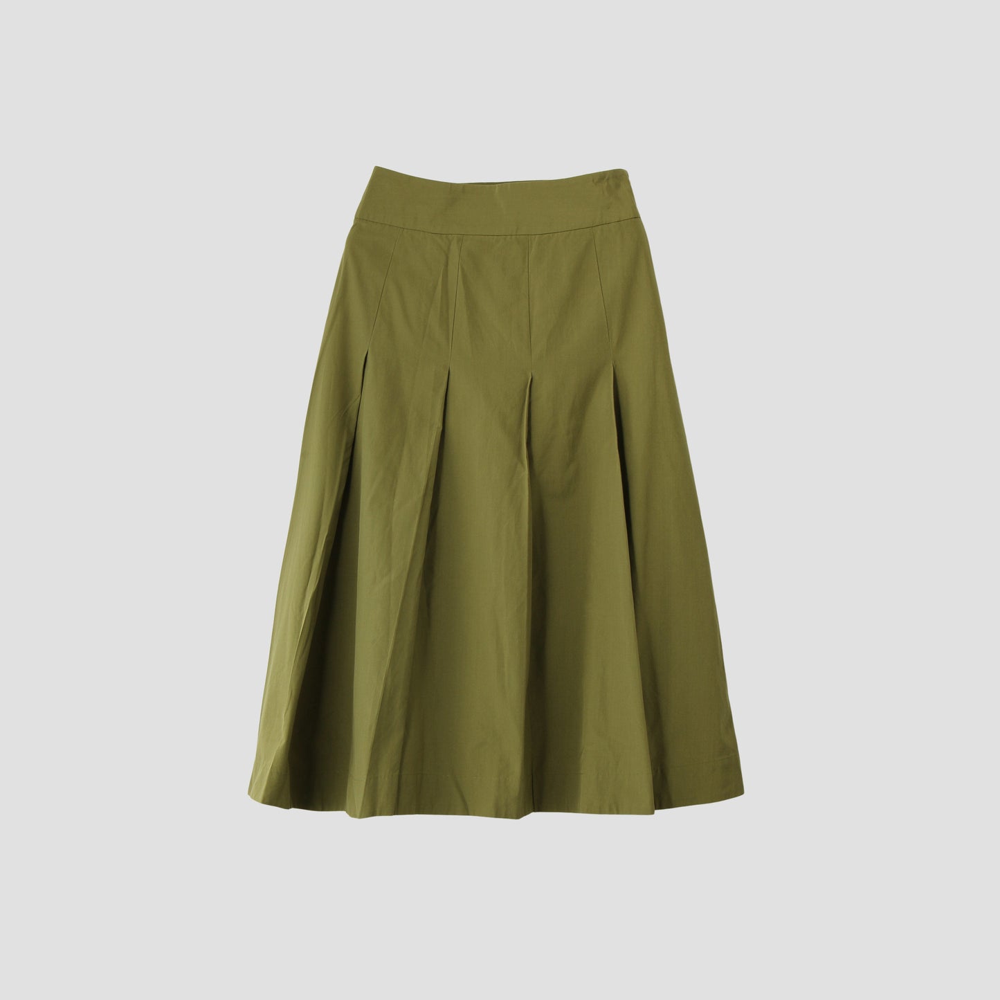 SILK COTTON POPLIN SKIRT