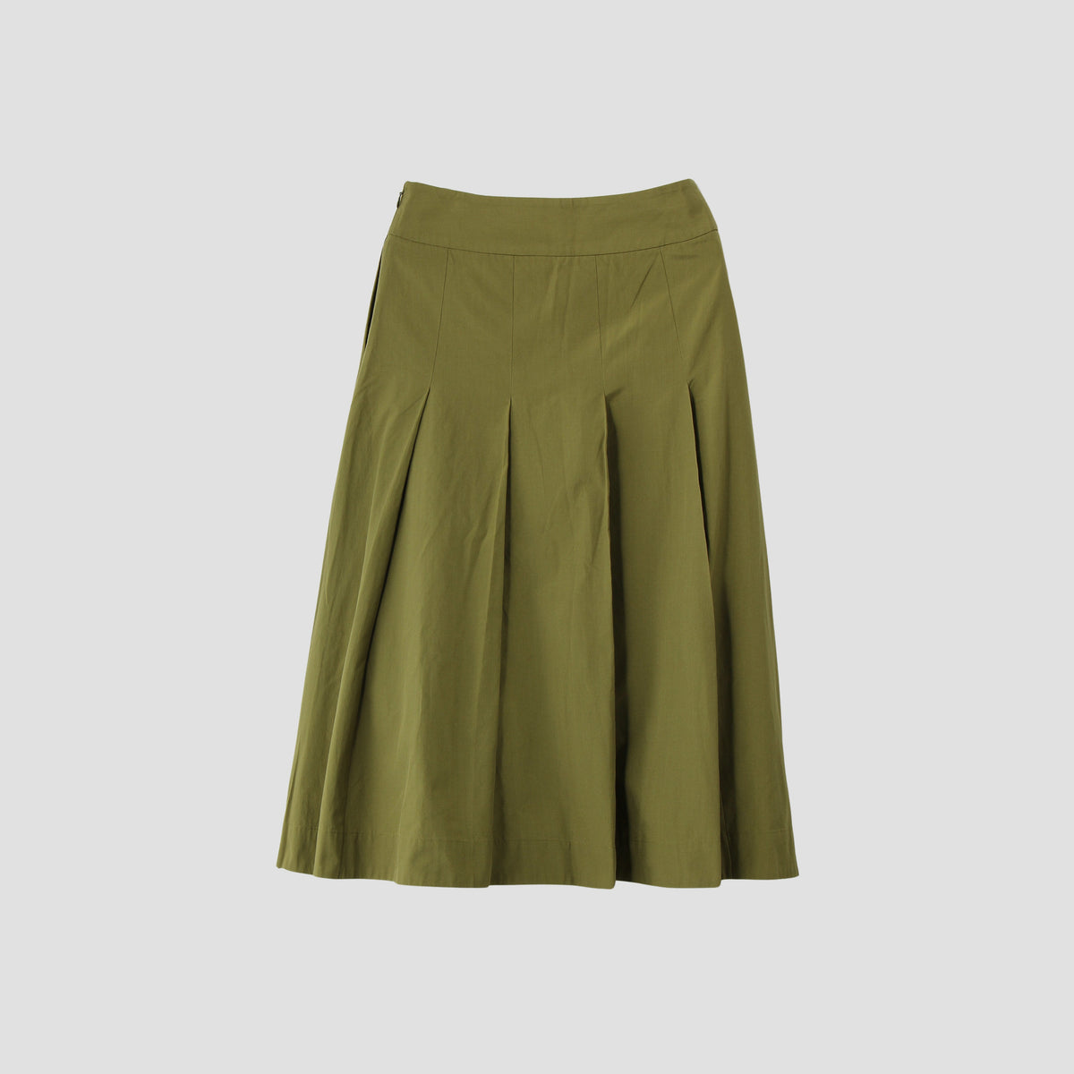 SILK COTTON POPLIN SKIRT