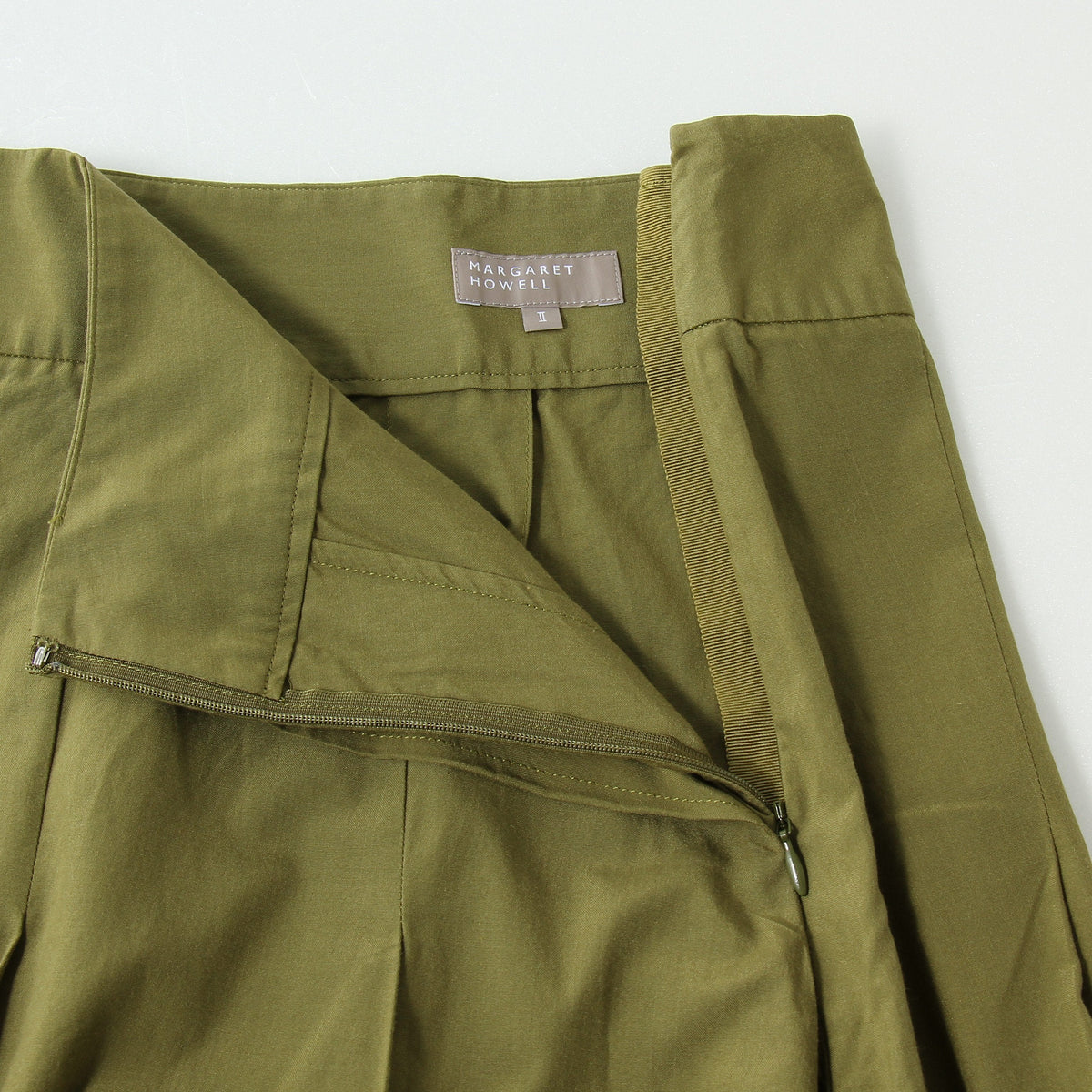 SILK COTTON POPLIN SKIRT