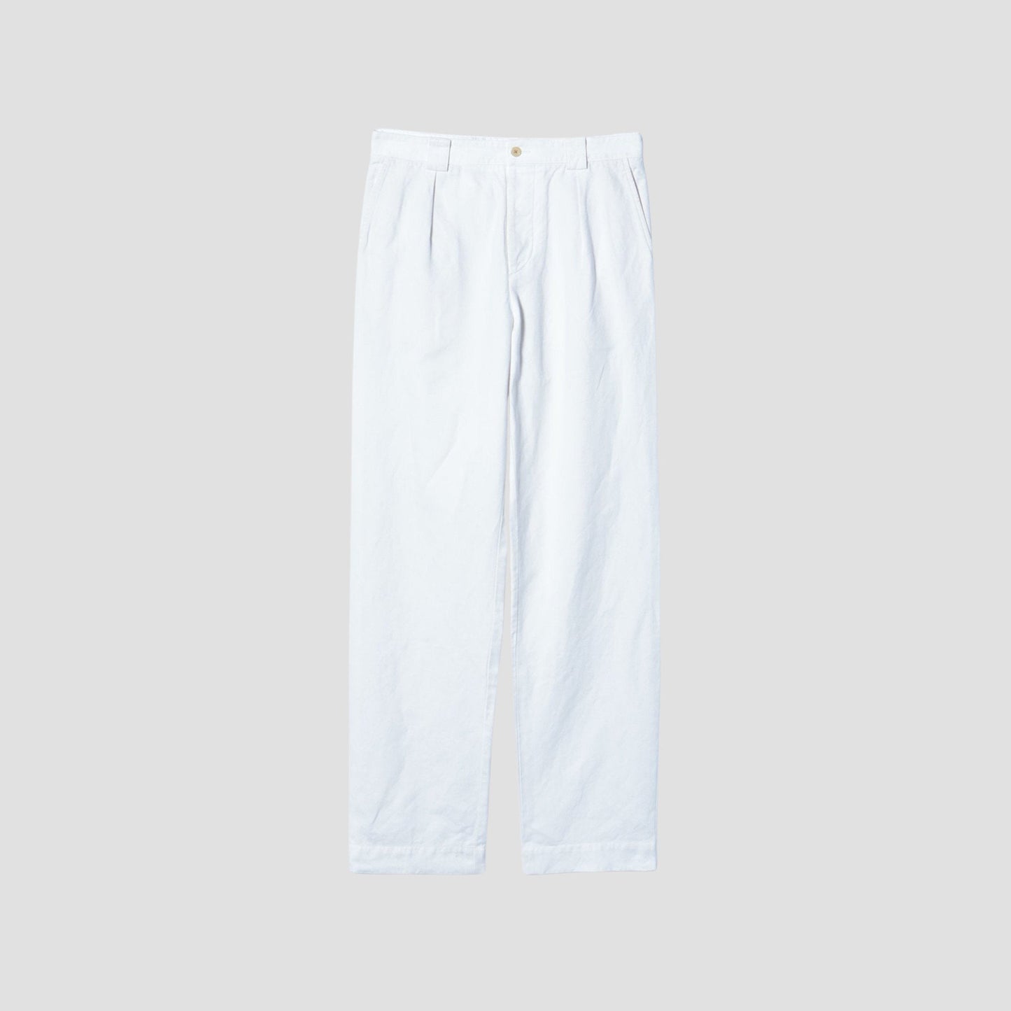 COTTON LINEN CANVAS TROUSERS