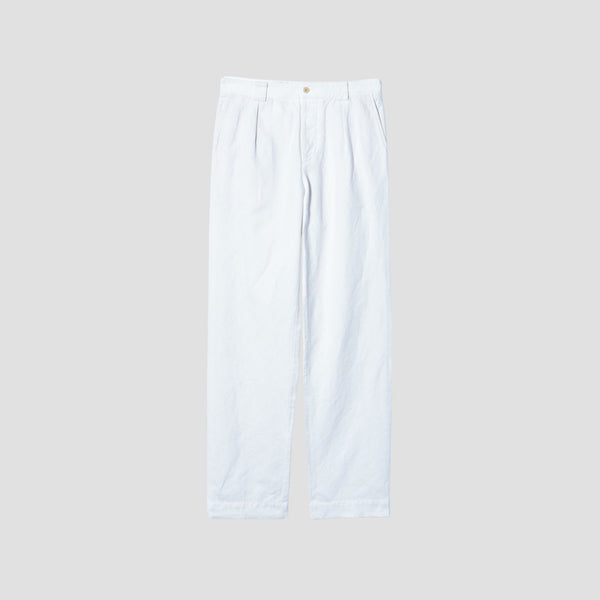COTTON LINEN CANVAS TROUSERS