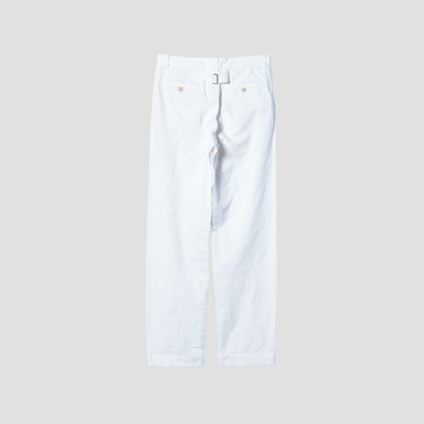 COTTON LINEN CANVAS TROUSERS