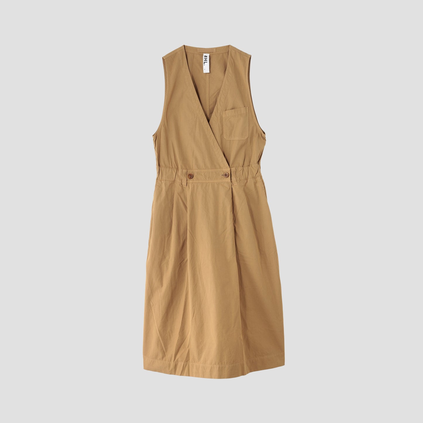 FINE COMPACT COTTON POPLIN DRESS