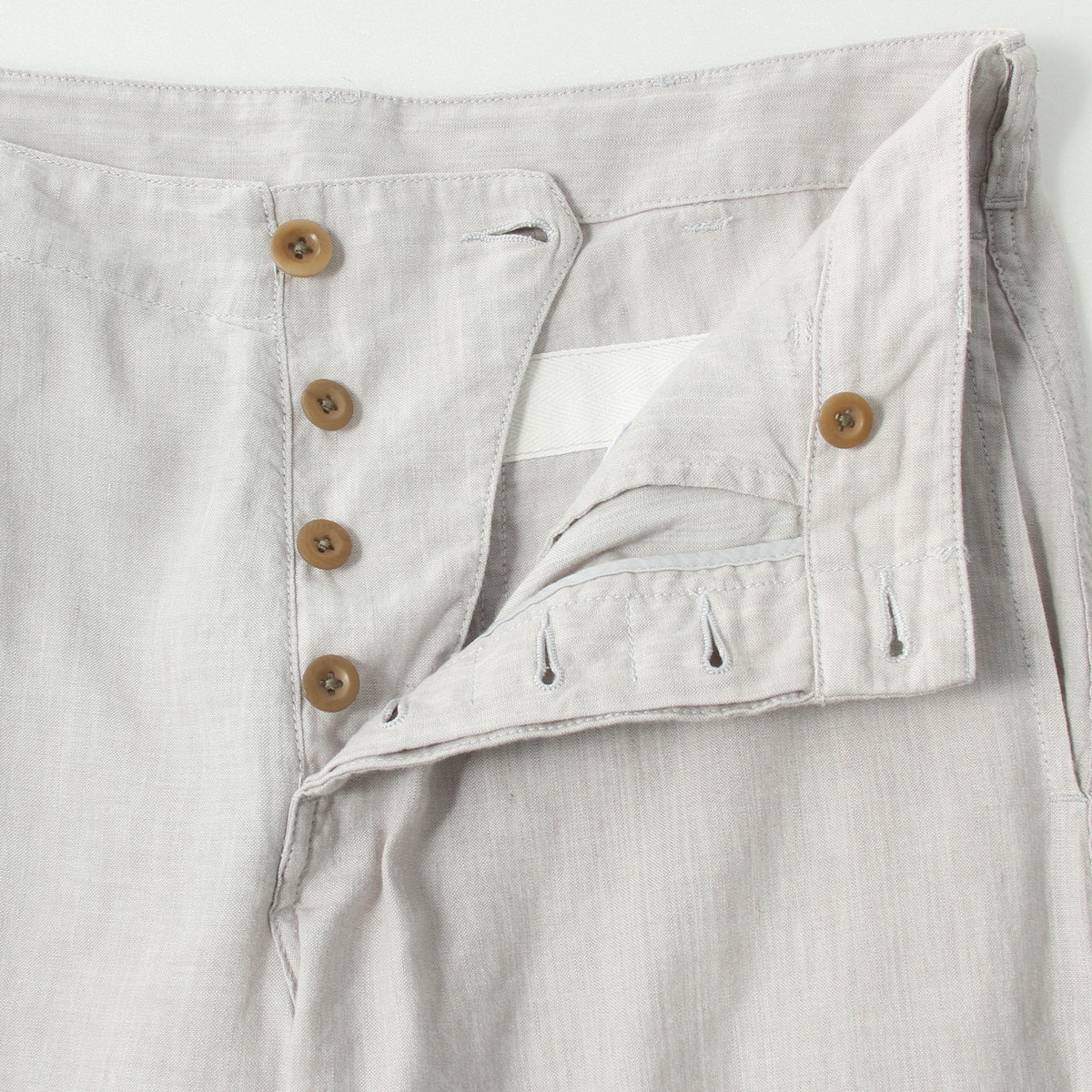 LINEN COTTON CANVAS TROUSERS