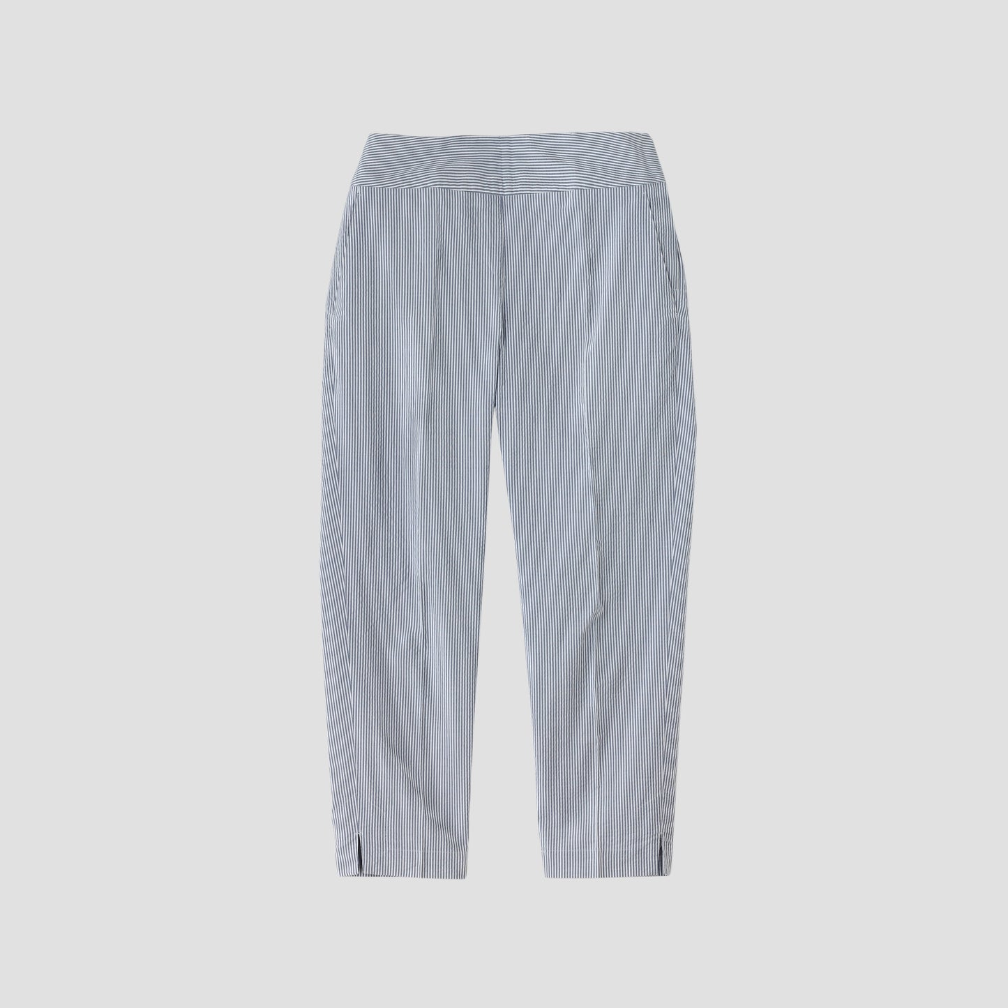 STRETCHED SEERSUCKER TROUSERS