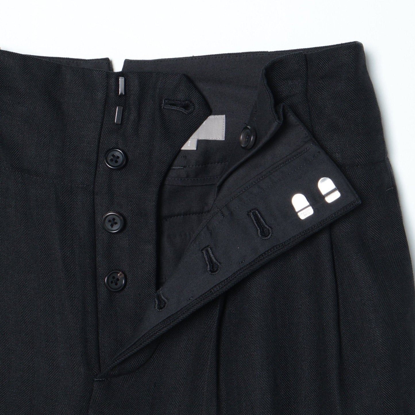 CLEAN HERRINGBONE TROUSERS