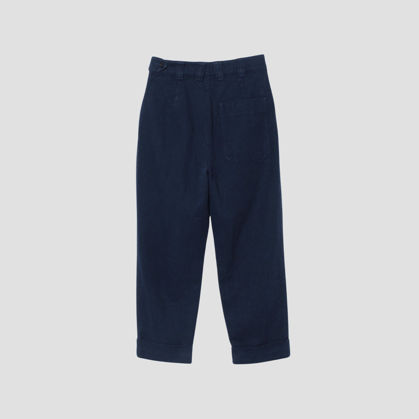 WORN LINEN COTTON DRILL TROUSERS