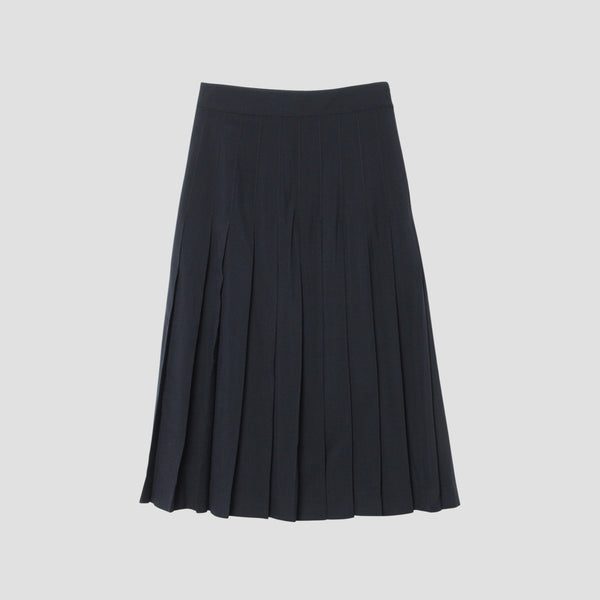 FINE WOOL POPLIN SKIRT