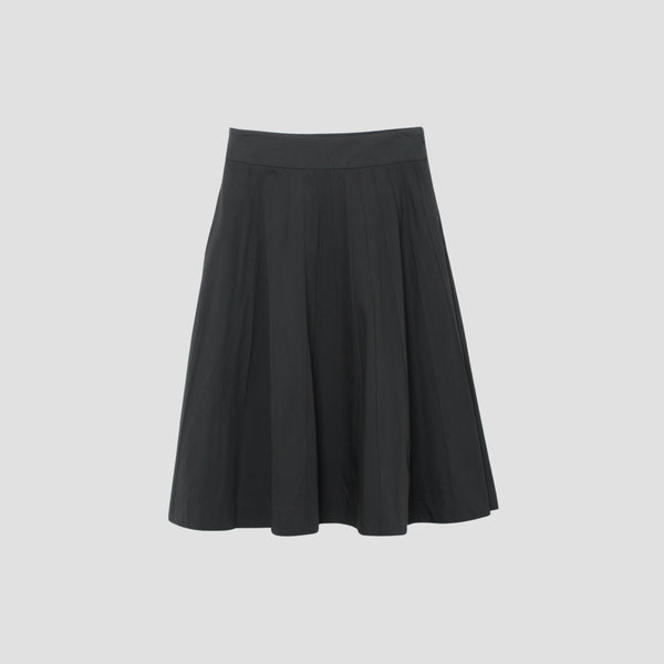 COTTON SILK POPLIN SKIRT