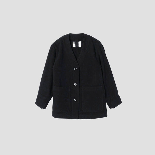FELTED WOOL TWILL BLOUSON