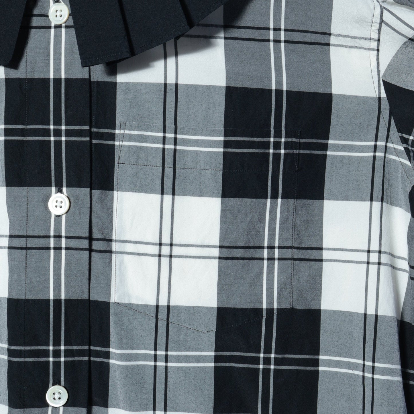 MONO CHECK SILK COTTON SHIRT