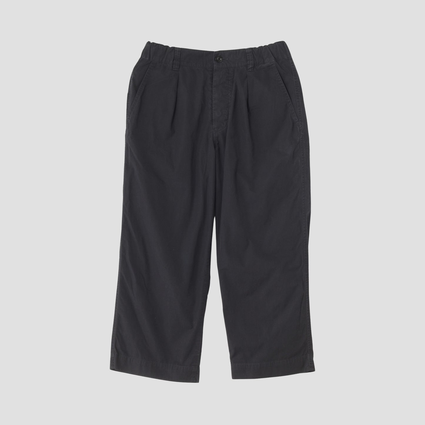FINE COMPACT COTTON POPLIN TROUSERS