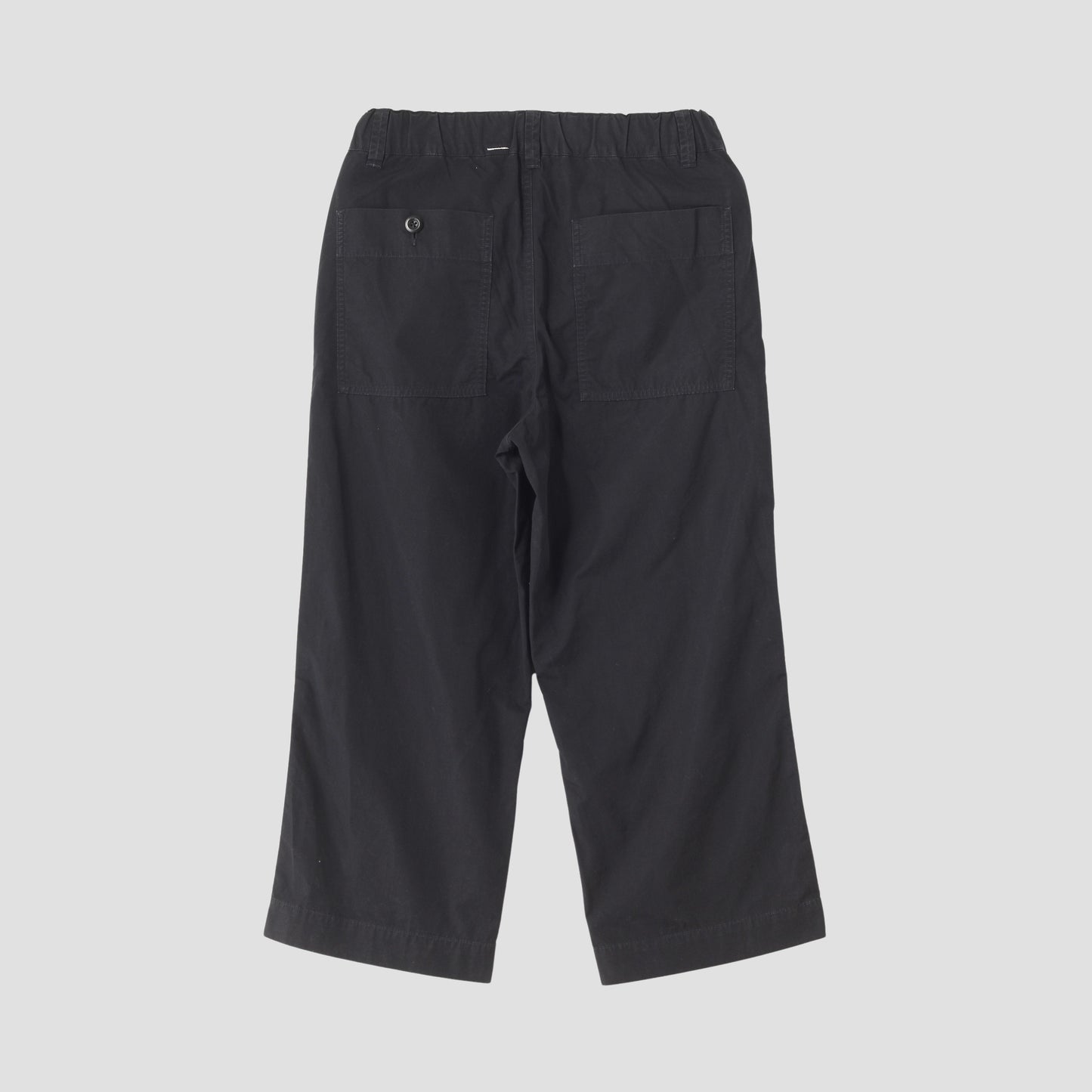 FINE COMPACT COTTON POPLIN TROUSERS