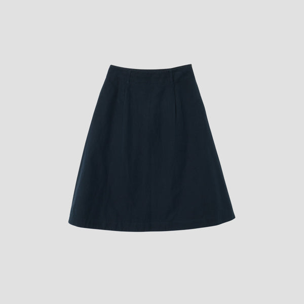 COTTON LINEN OXFORD SKIRT