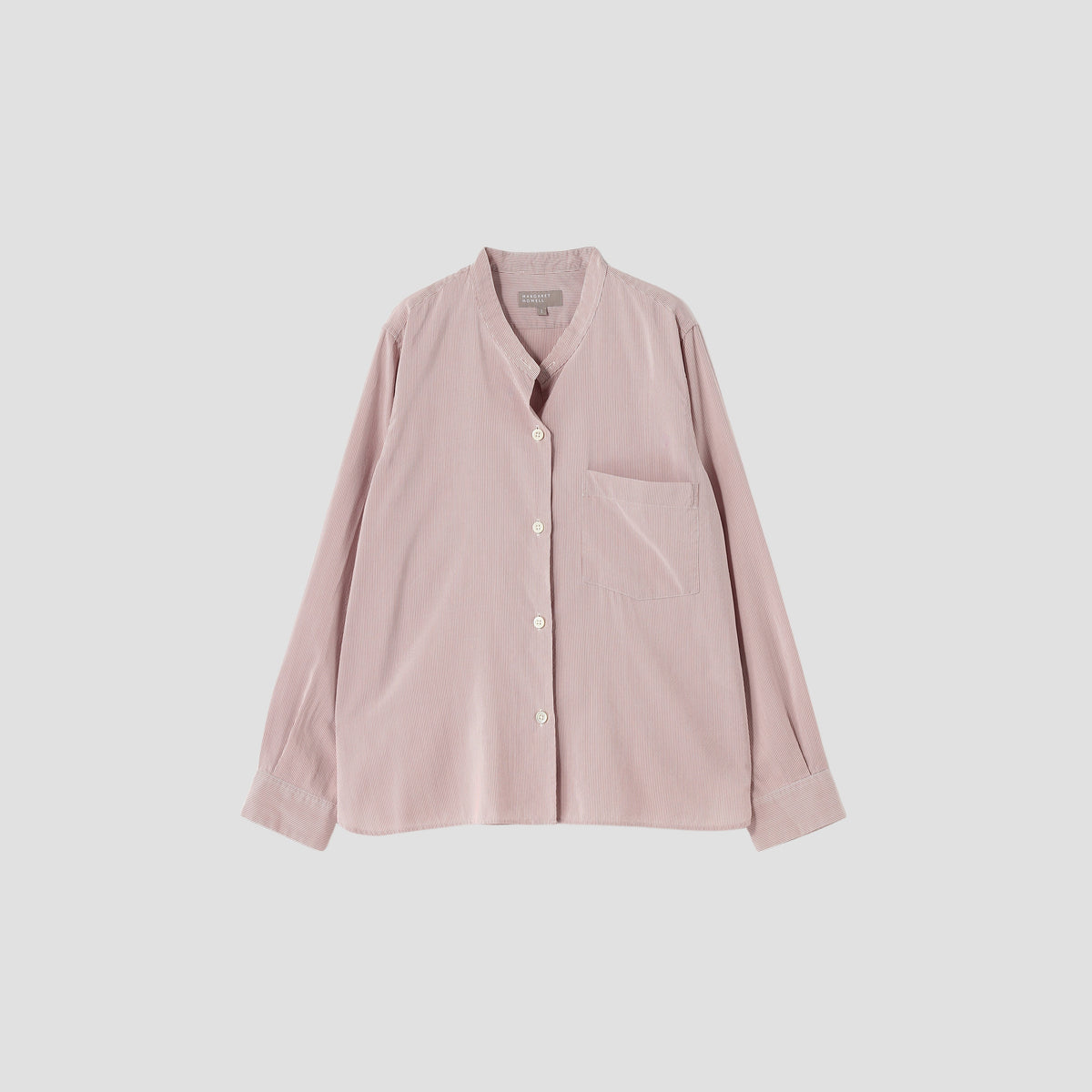 SILK COTTON NARROW STRIPE SHIRT