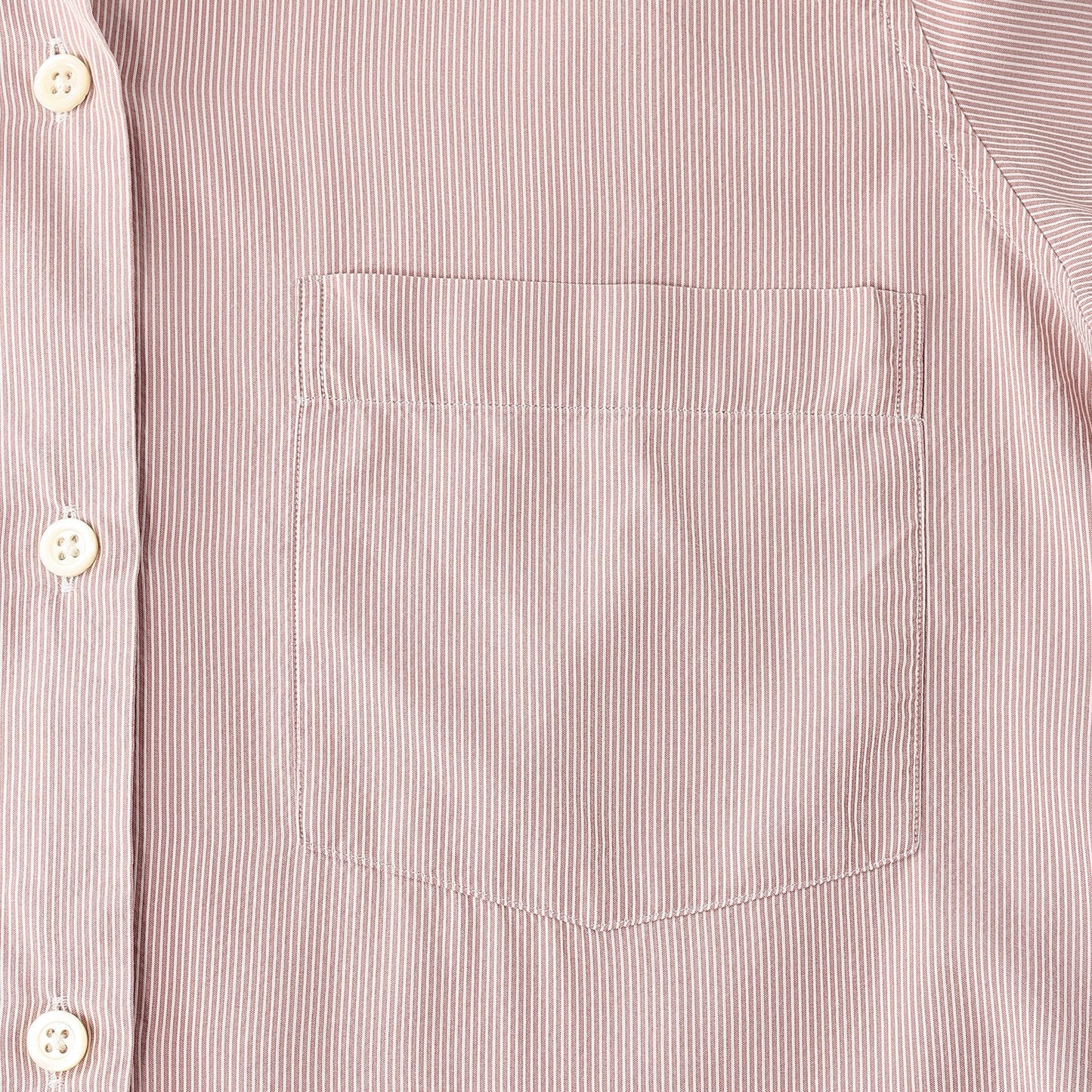 SILK COTTON NARROW STRIPE SHIRT