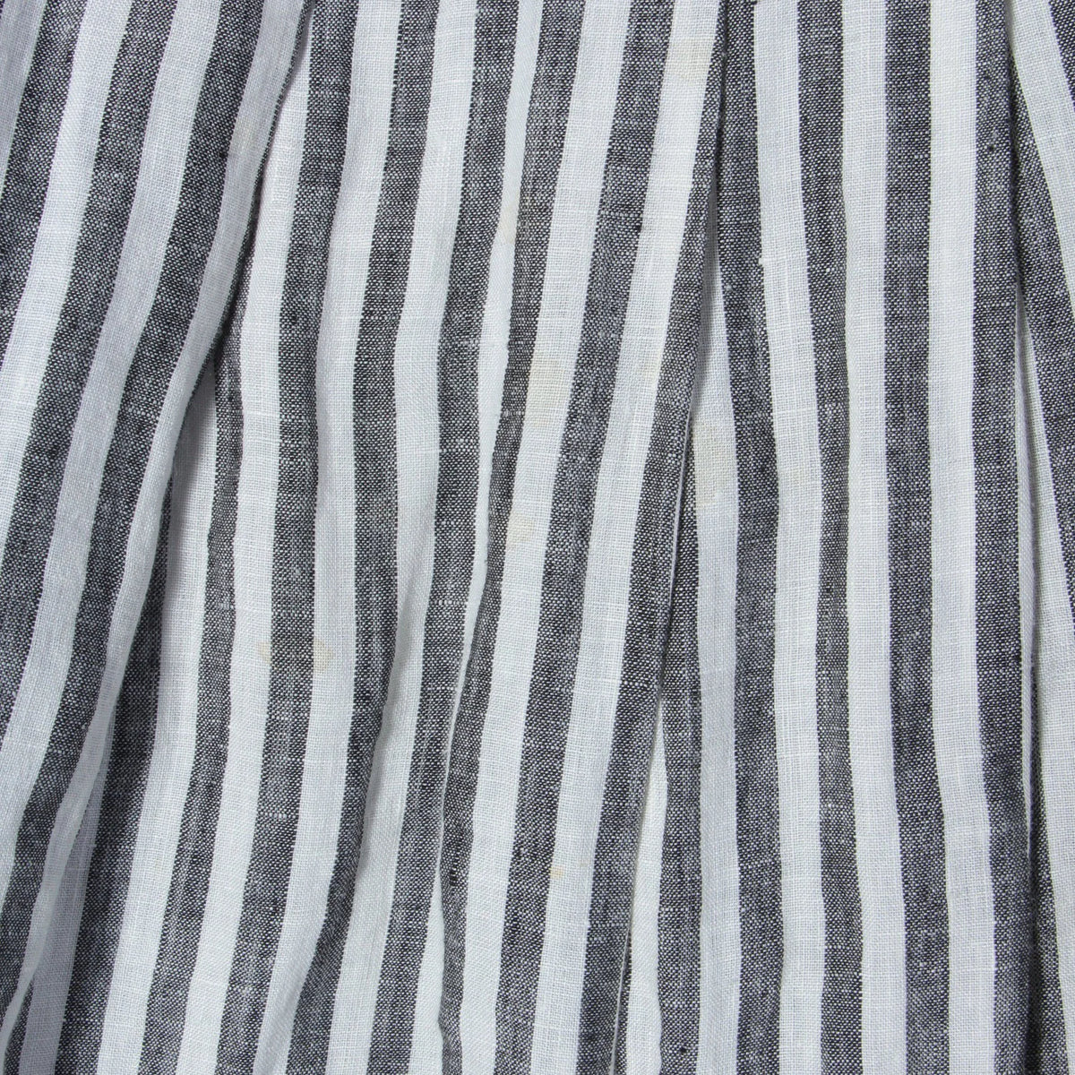BLACK & WHITE SHIRTING LINEN SKIRT