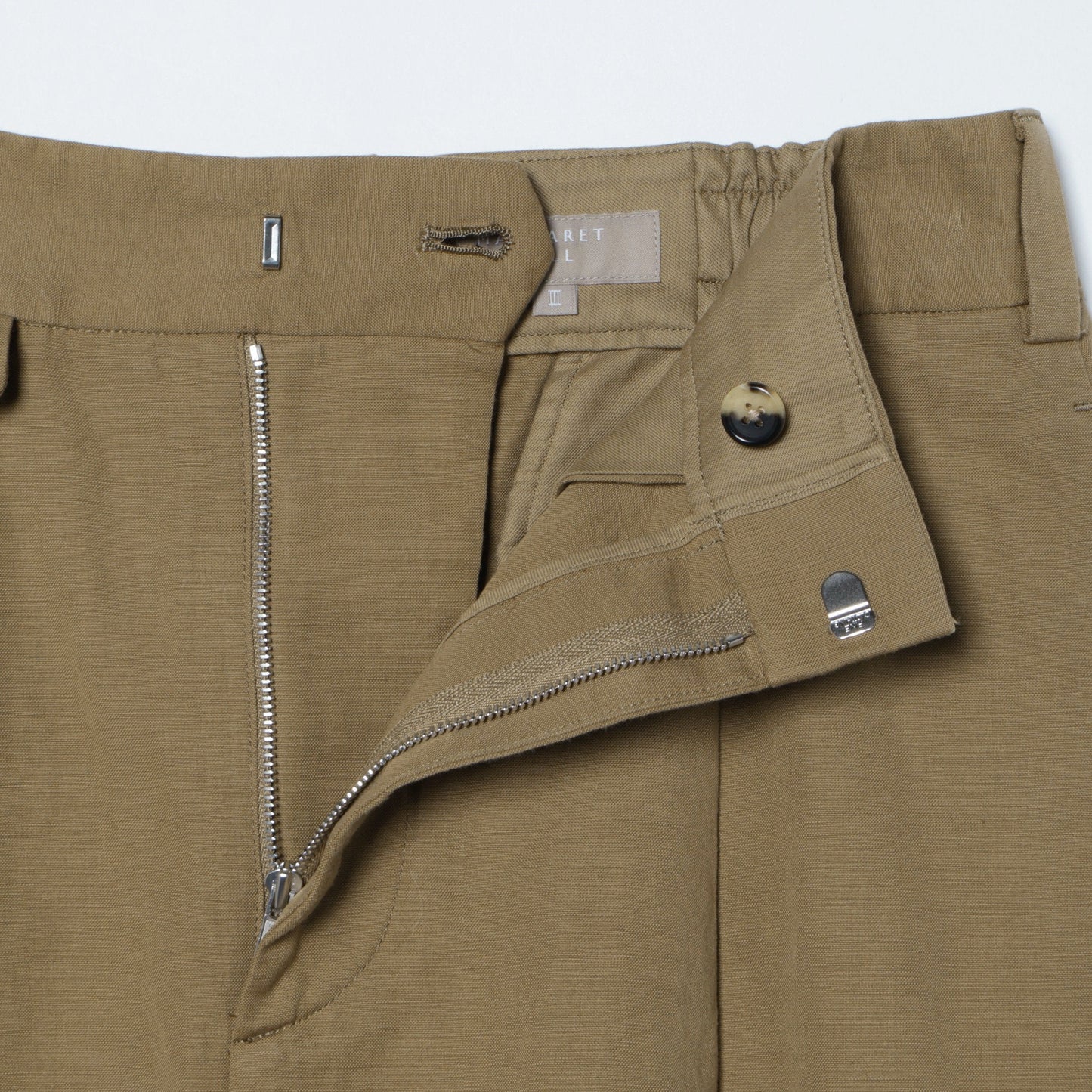 COTTON LINEN PLAIN WEAVE SKIRT