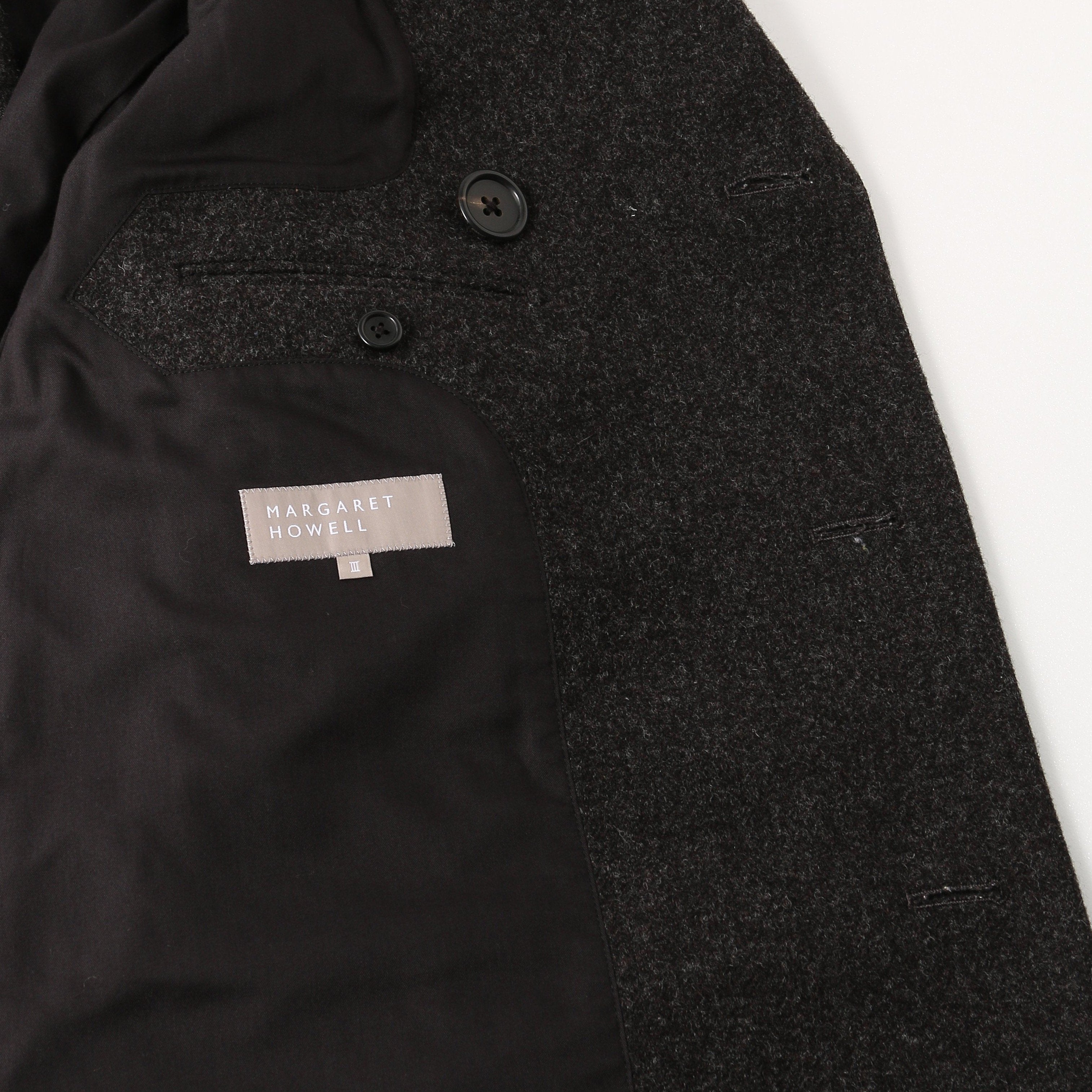 美品　マーガレットハウエル　ソフトウールコート　グレー　Ⅲ　ロングコート コート / III / GREY(グレー) ｜ マーガレット・ハウエル 公式リユース
