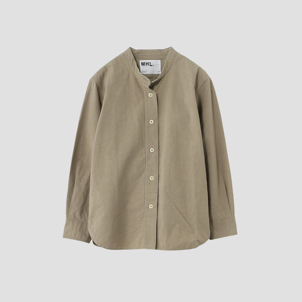 COTTON LINEN PLAIN WEAVE SHIRT