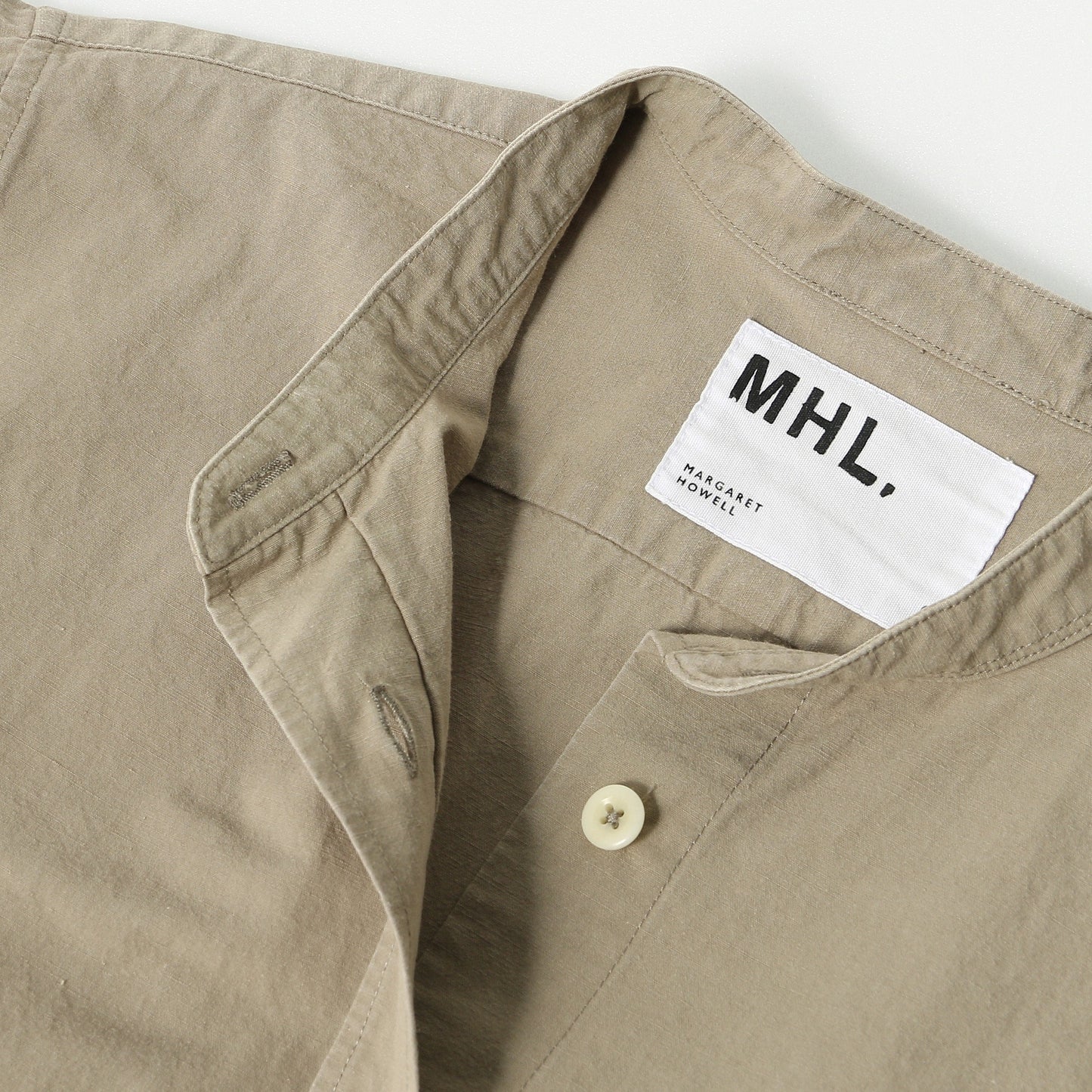 COTTON LINEN PLAIN WEAVE SHIRT