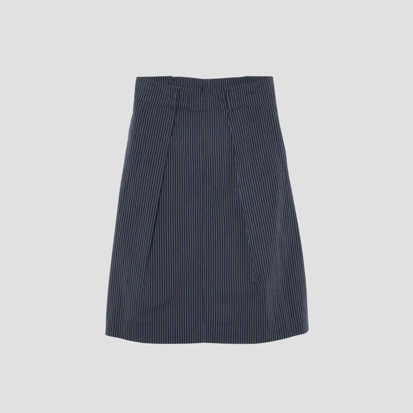 COTTON LINEN STRIPE SKIRT