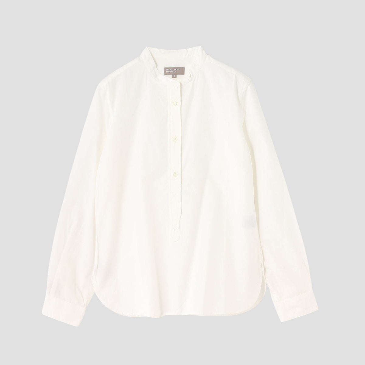 WHITE COTTON POPLIN SHIRT