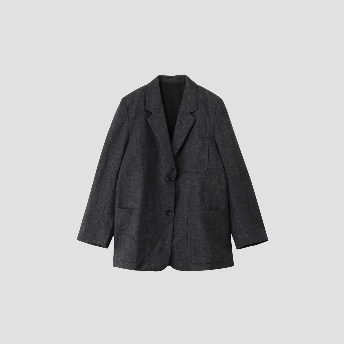 PRINCE OF WALES CHECK WOOL LINEN JACKET