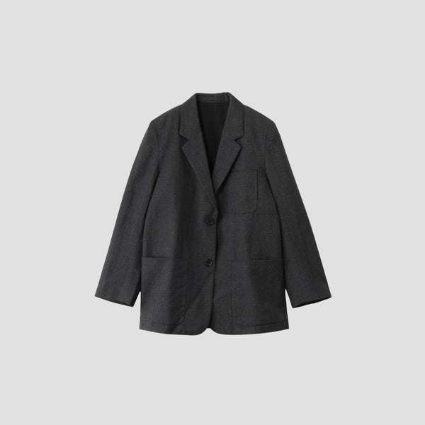 PRINCE OF WALES CHECK WOOL LINEN JACKET