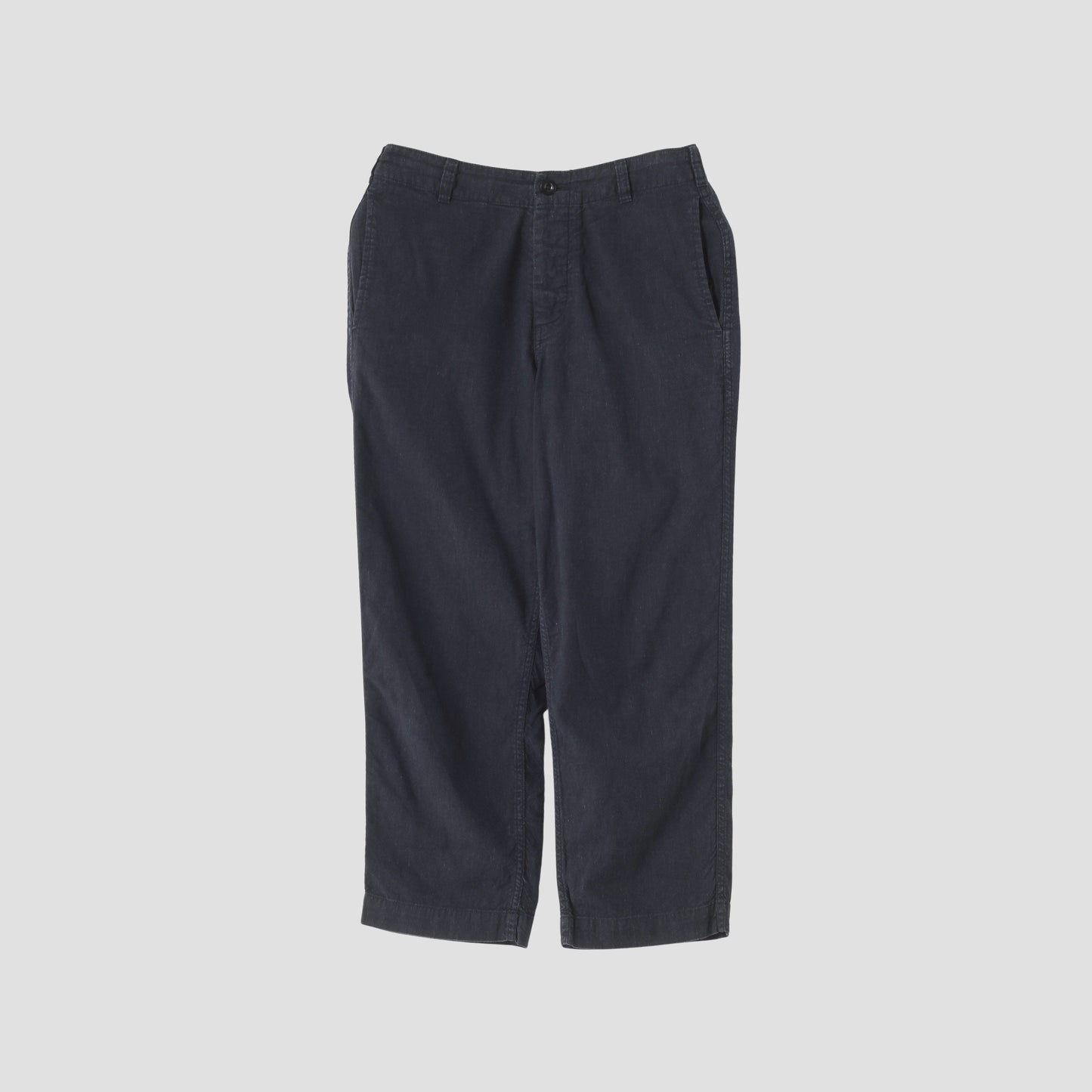 LINEN COTTON CANVAS TROUSERS